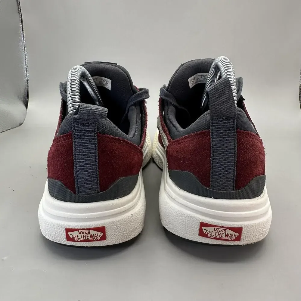 Vans UltraRange 3D Shoes Mens Size 7 Gray Burgundy Gray Suede Skate UltraCush